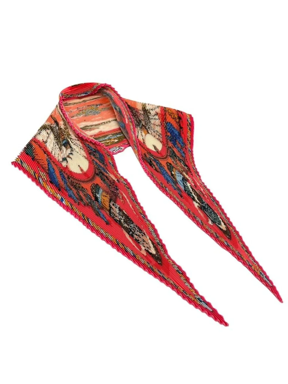Hermes Scarf Losange Pink Multi Pleats Prieres AU Vent - Picture 5 of 6